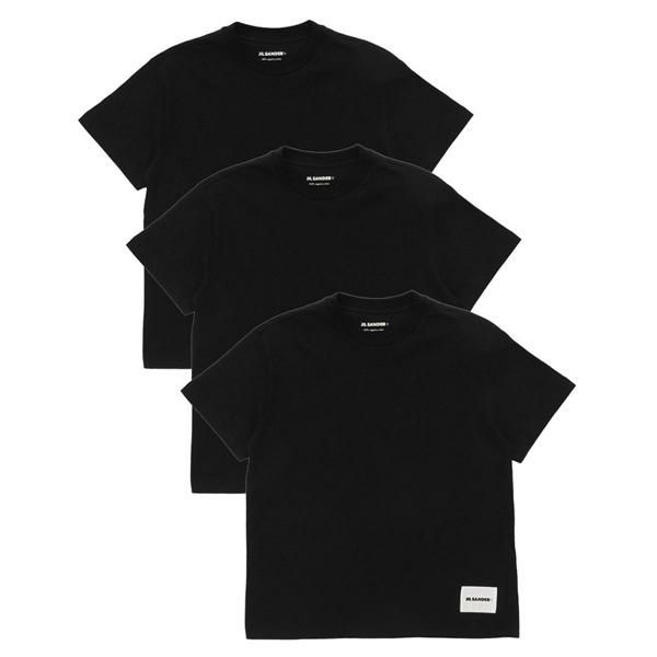 ジルサンダー Tシャツ カットソー 3枚セット オーガニックコットン ブラック レディース JIL SANDER J40GC0001 J45048 001 XL ジルサンダー Tシャツ カットソー 3枚セット オーガニックコットン ブラック レディース JIL SANDER J40GC0001 J45048 001 XL