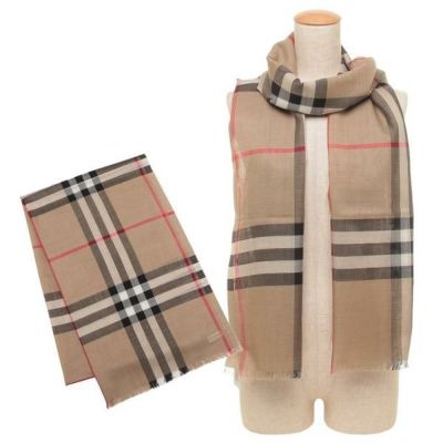 【Komo】【未使用】BURBERRY ウール ストール 膝掛け ベージュ BU5636DU00135_thumb.jpg