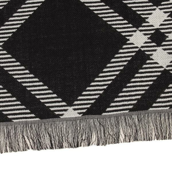 BURBERRY ストール 8110162 バーバリー ストール フリンジ ブラック ブラウン メンズ