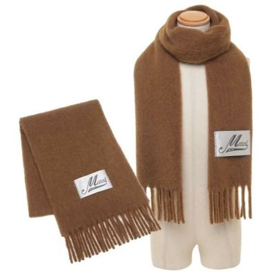 Marni 水色 ウール マフラー フリンジ付き マルニ MARNI マフラー フリンジ付き起毛 グレー メンズ MARNI
