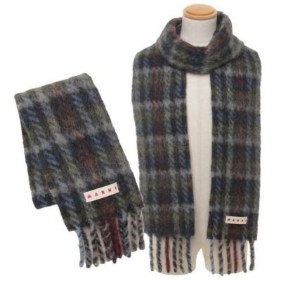 MARNI マフラー ネイビー 新品】マルニ MARNI マフラー レディース SCMC0059Y0