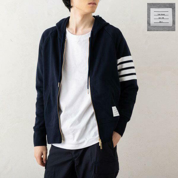 トムブラウン THOM BROWNE パーカー フーディー 4-バー ジップアップパーカー MJT022H 00535 4-BAR CLASSIC FULL ZIP HOODIE 4(XLサイズ) メンズ トムブラウン THOM BROWNE パーカー フーディー 4-バー ジップアップパーカー MJT022H 00535 4-BAR CLASSIC FULL ZIP HOODIE 4(XLサイズ) メンズ