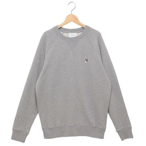MAISON KITSUNE ワンポイントスウェット グレー M キツネ MAISON KITSUNE メゾン キツネ スウェット FOX HEAT PATCH