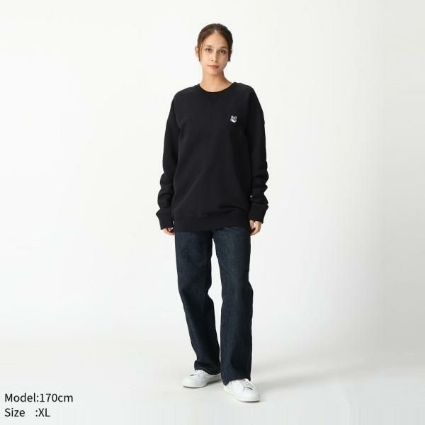 メゾンキツネ スウェット ボールドフォックスヘッド ブラック メンズ