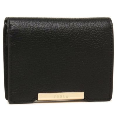 【3000円お値下げ！】フルラ 二つ折り財布 ブラック FURLA フルラ 財布 レディース 2つ折り 折財布 コンパクト