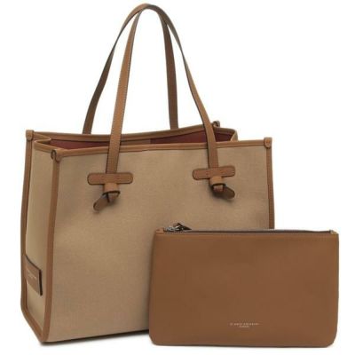 新品に近いGIANNI CHIARINI トートバッグ ベージュ/ブラック □GIANNI CHIARINI MARCELLA トートバッグ｜トゥモローランド