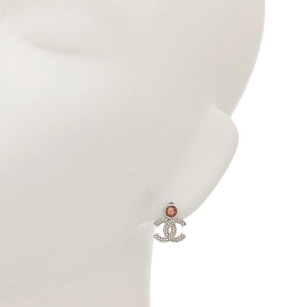 シャネル ピアス ココマーク CCマーク ホワイト ピンク レディース