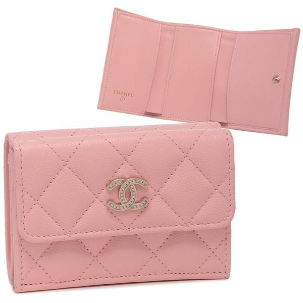 シャネル 三つ折り財布 マトラッセ ココマーク CCマーク スター ピンク レディース CHANEL AP4815 B21476 U2360 シャネル 三つ折り財布 マトラッセ ココマーク CCマーク スター ピンク レディース CHANEL AP4815 B21476 U2360