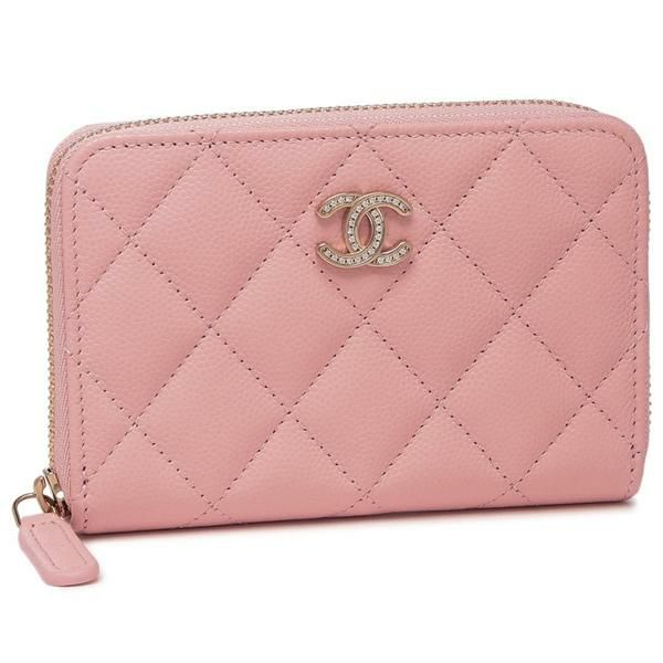 CHANEL マトラッセ コインケース 小銭入れ ピンク ココマーク CHANEL - シャネル マトラッセ メッシュ ココマーク ジップ