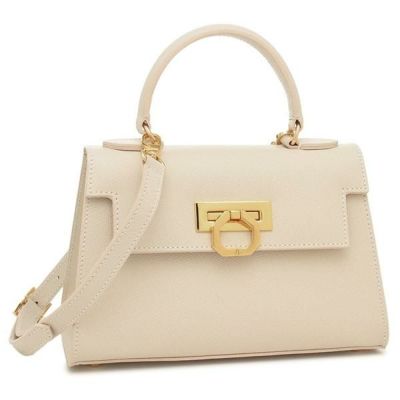 カルボッティ ハンドバッグ ショルダーバッグ グレタ ブラウン