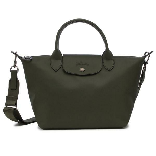 美品＆完売品♡LONGCHAMP 　ロンシャン　かごバッグ　グリーン　Sサイズ キャンバス グリーン（緑）系 Longchamp(ロンシャン) かごバッグ