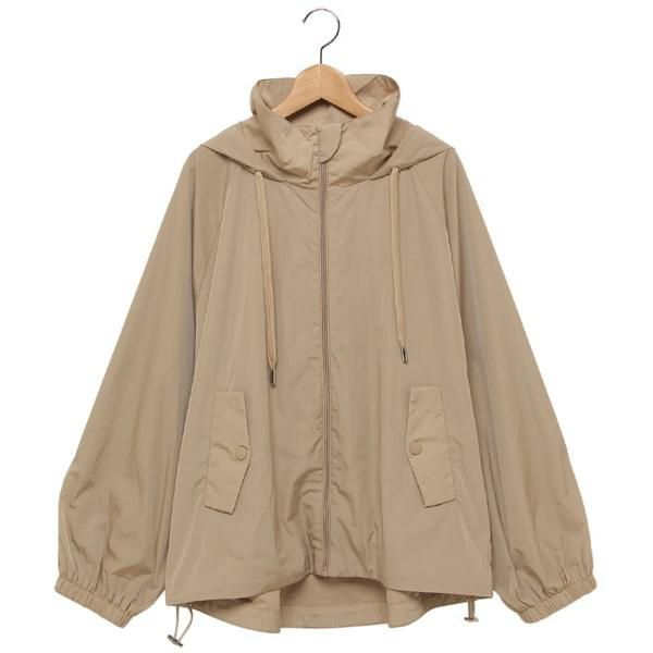 S MaxMara タイムレスフーデッドジャケット S カーキ　七分袖 マックスマーラ ブルゾン ウィークエンド ベージュ レディース