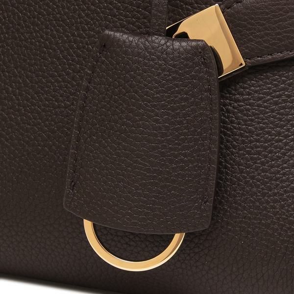 Salvatore Ferragamo ダークブラウン ハンドバッグ Ferragamo Hug レザーハンドバッグ S | ブラウン | FARFETCH JP