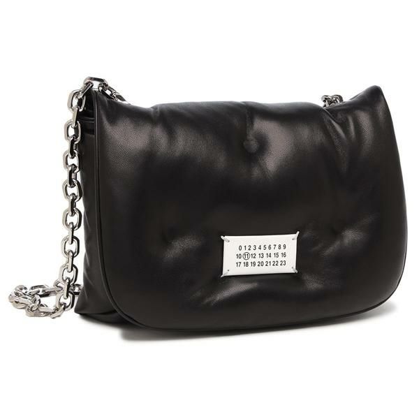 メゾンマルジェラ ショルダーバッグ グラム スラム フラップ スモール ブラック レディース Maison Margiela SB1WG0019 P4300 T8013 2025秋冬新作 メゾンマルジェラ ショルダーバッグ グラム スラム フラップ スモール ブラック レディース Maison Margiela SB1WG0019 P4300 T8013 2025秋冬新作