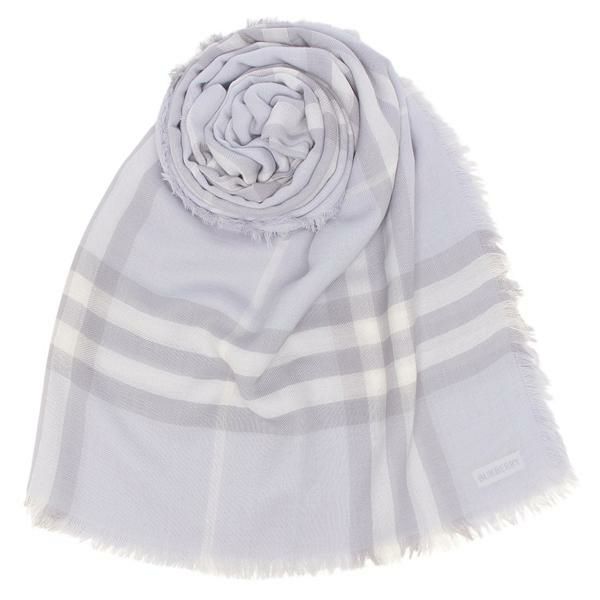 バーバリー スカーフ ワイドチェック ブルー メンズ レディース ユニ