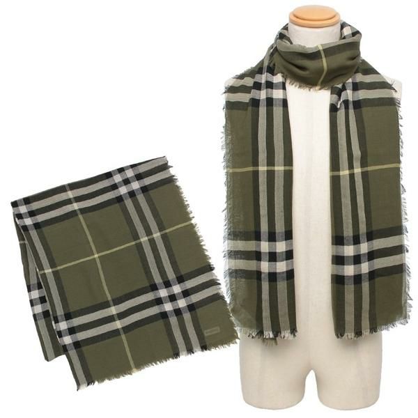 バーバリー スカーフ ワイドチェック カーキグリーン メンズ レディース ユニセックス BURBERRY 8112491 B7346 2025秋冬新作 バーバリー スカーフ ワイドチェック カーキグリーン メンズ レディース ユニセックス BURBERRY 8112491 B7346 2025秋冬新作