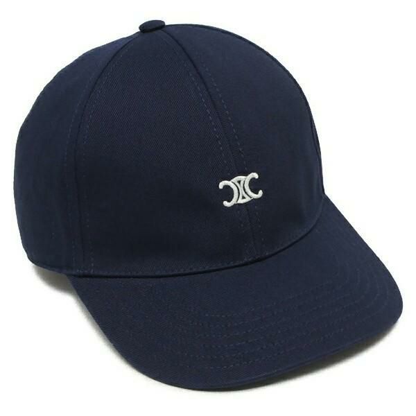 セリーヌ キャップ ベースボール トリオンフ ギャバジン ネイビー