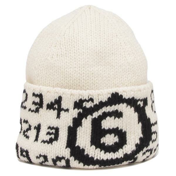 MM6 Maison Margiela 6 ロゴマーク　刺繍　ニット帽　ビーニー MM6 ニット帽 ニットキャップ Maison Margiela(エムエムシックス