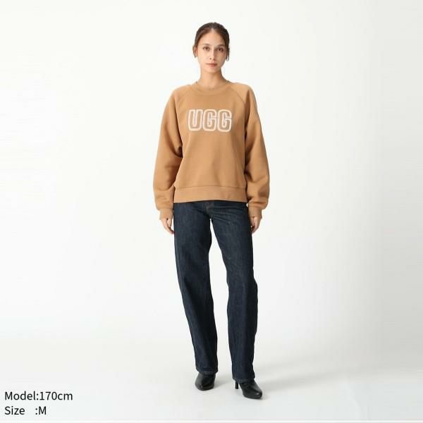 UGG アグ スウェット UGG ロゴ クルーネック スウェット ベージュ