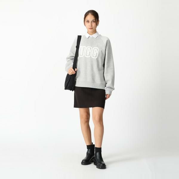 UGG アグ スウェット UGG ロゴ クルーネック スウェット グレー