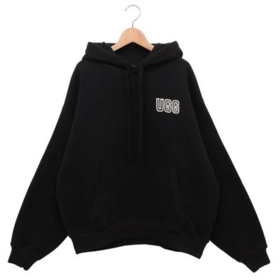 お値下げ　未使用　UGG ブラックパーカー UGG アグ パーカー フーディー UGG ロゴ フーディ ブラック