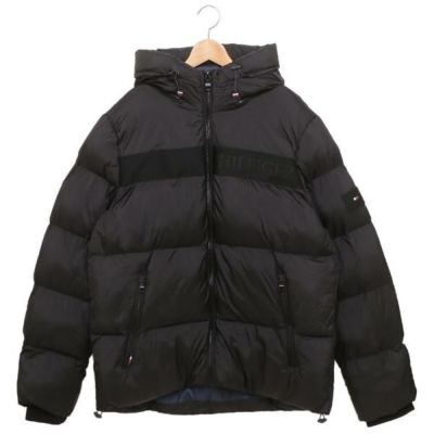 トミーヒルフィガー ダウンジャケット   ストレッチ キルテッド フーディー 中綿 シンプル ブラック メンズ 151AP619 BLK トミーヒルフィガー ダウンジャケット TOMMY HILFIGER ストレッチ