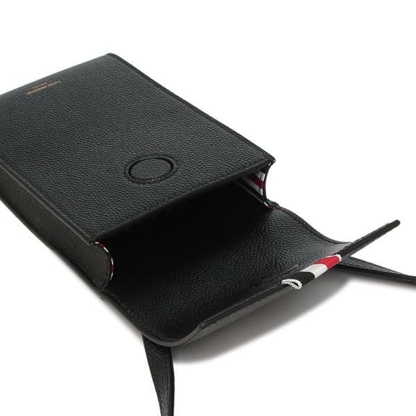 トムブラウン スマホケース THOM BROWNE フラップ イン ペブルグレイン