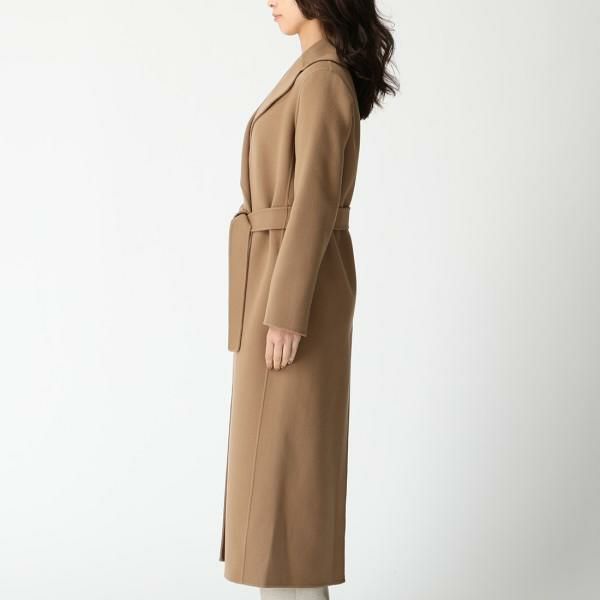 マックスマーラ マックスアンドコー ランウェイコート ベルト ブラウン