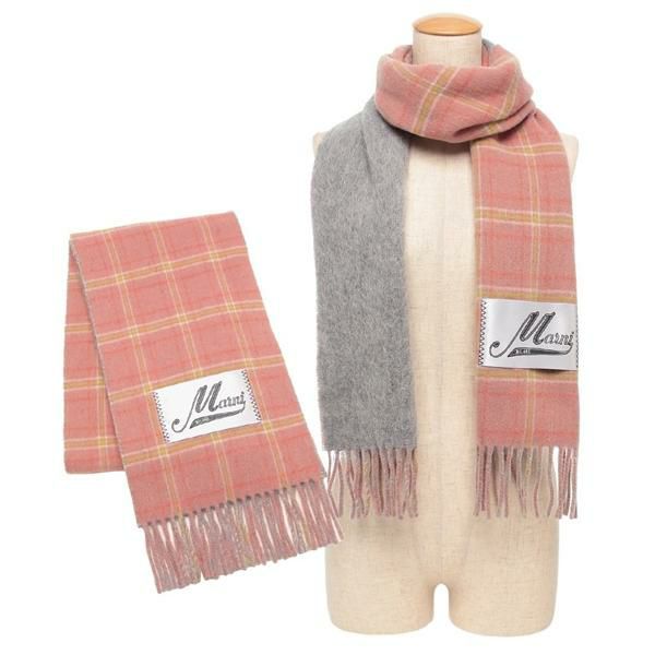 マルニ マフラー チェック柄 ロゴ レディース MARNI SCMC0144Y0 UAW060