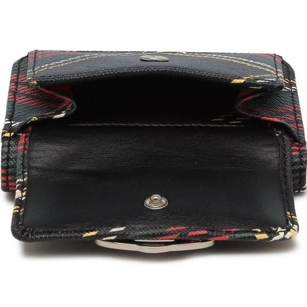 ヴィヴィアンウエストウッド 三つ折り財布 チェック柄 レッド マルチ