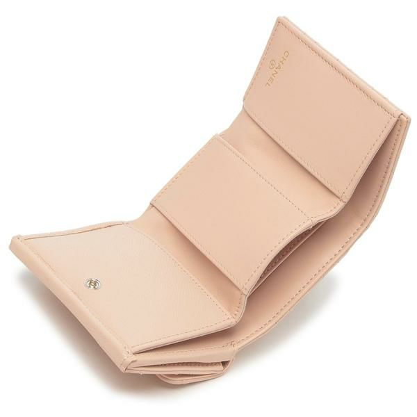 シャネル 三つ折り財布 マトラッセ ミニ財布 CCマーク ココマーク