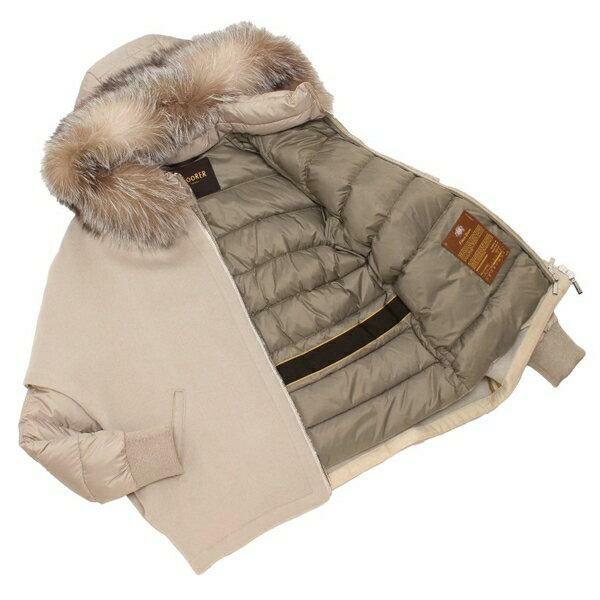 ムーレー ダウンジャケット コート ペガソ ショート丈 ケープ グレー