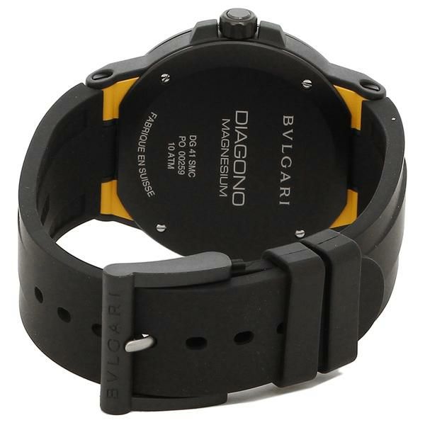 ブルガリ 時計 BVLGARI DG41C10SMCVD ディアゴノマグネシウム 自動巻き 100Ｍ防水 メンズ腕時計 ウォッチ イエロー/ブラック 詳細画像