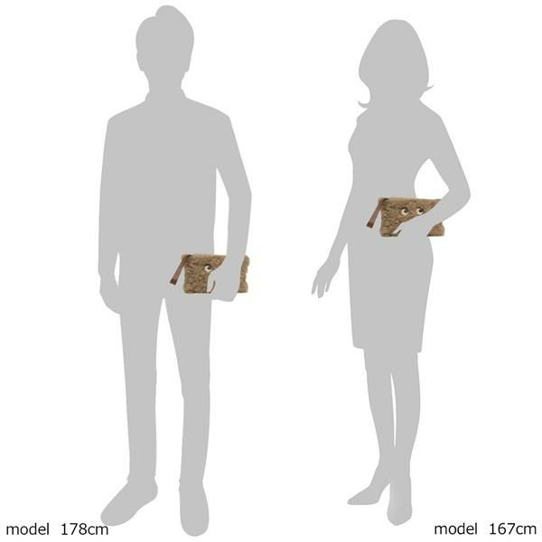 アニヤハインドマーチ クラッチバッグ アイズ シアリング アップリケ ブラウン メンズ レディース ANYA HINDMARCH 5050925201155 アニヤハインドマーチ クラッチバッグ アイズ シアリング アップリケ