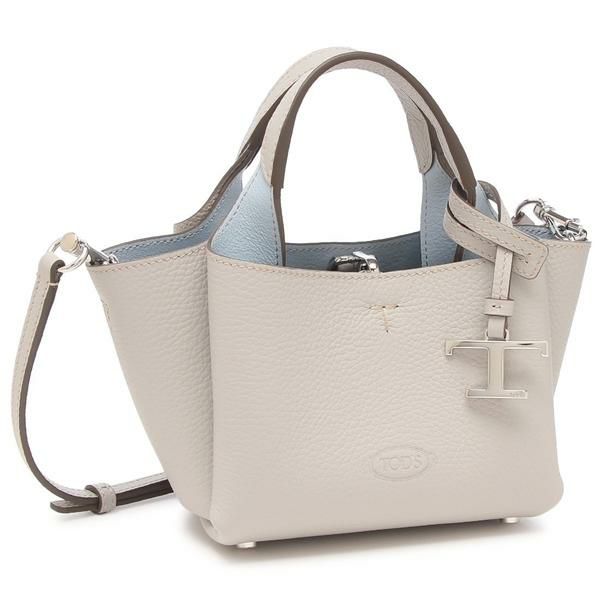 トッズ ハンドバッグ ショルダーバッグ Tタイムレス マイクロサイズ グレー ブルー レディース TOD'S XBWAPAEL000 QRI 4L15 トッズ ハンドバッグ ショルダーバッグ Tタイムレス マイクロサイズ