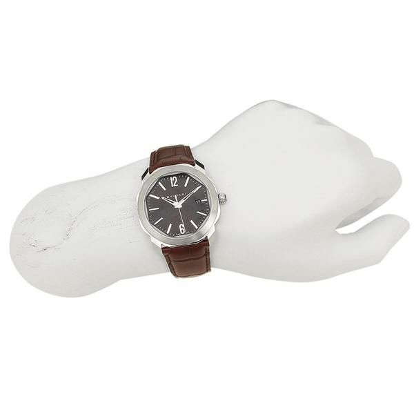 ブルガリ 時計 BVLGARI OC41C1SLD オクトローマ 自動巻き 50M防水 メンズ腕時計 ウォッチ ブラウン/シルバー 詳細画像