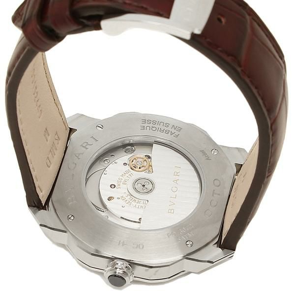 ブルガリ 時計 BVLGARI OC41C1SLD オクトローマ 自動巻き 50M防水 メンズ腕時計 ウォッチ ブラウン/シルバー 詳細画像