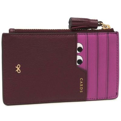 アニヤハインドマーチ 三つ折り財布 アイズ ミニ ブラック レディース