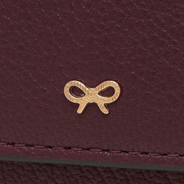 アニヤハインドマーチ 三つ折り財布 ピーピングアイズ ワインレッド