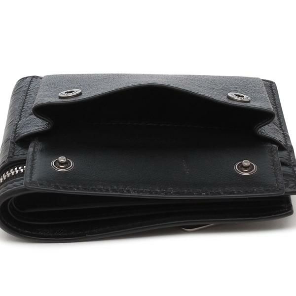 バレンシアガ 二つ折り財布 ブラック メンズ BALENCIAGA 801837 2AA9Z 1000 バレンシアガ 二つ折り財布 ブラック メンズ BALENCIAGA 801837 2AA9Z