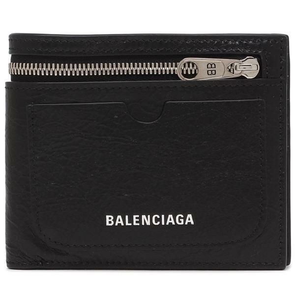 バレンシアガ 二つ折り財布 ブラック メンズ BALENCIAGA 801837 2AA9Z
