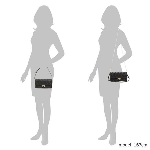 Fendi ブラック ショルダーバッグ フェンディ FENDI ショルダーバッグ ハンドバッグ ブラック レディース