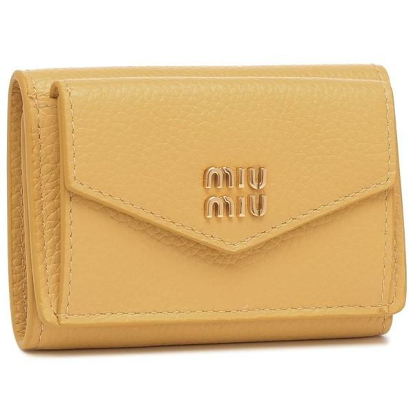 ミュウミュウ 三つ折り財布 ヴィッテロダイノレザー ミニ財布