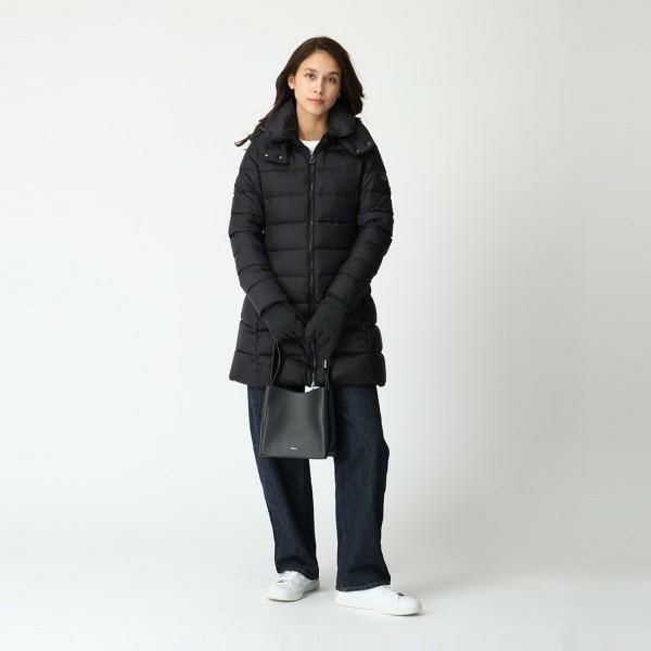 タトラス ダウンジャケット コート ポリテアマ ブラック レディース
