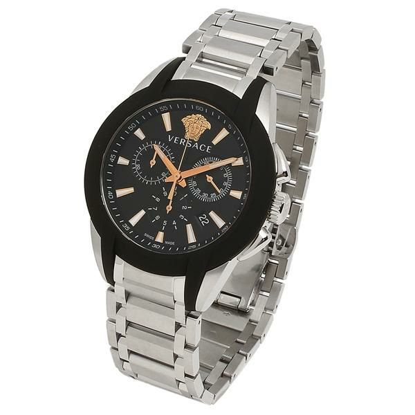 ヴェルサーチ 時計 VERSACE VEM800218 キャラクタークロノ メンズ腕時計 ウォッチ ブラック/シルバー 詳細画像
