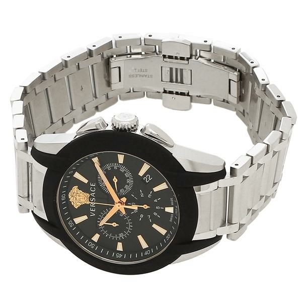 ヴェルサーチ 時計 VERSACE VEM800218 キャラクタークロノ メンズ腕時計 ウォッチ ブラック/シルバー 詳細画像