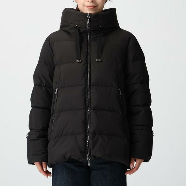 タトラス ダウンジャケット コート ポリテアマ ブラック レディース