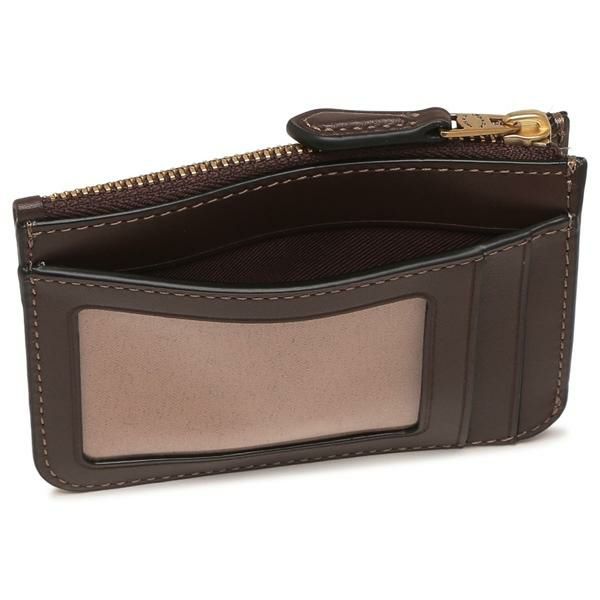 コーチ カードケース エッセンシャル ミニ ID カードケース ブラウン