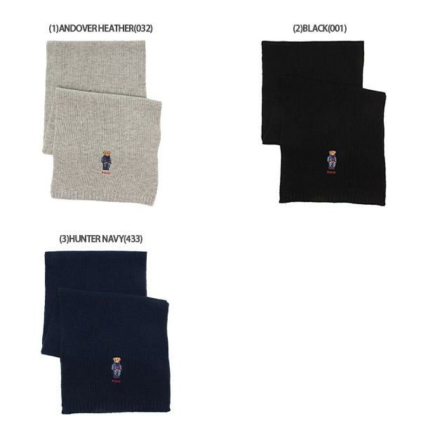 ポロラルフローレン マフラー ソリッド デニム ベア スカーフ ポロベア