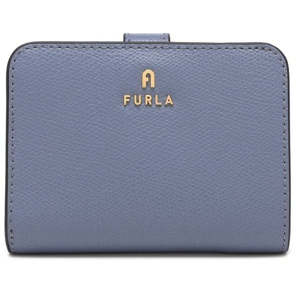 フルラ 二つ折り財布 カメリア ミニ財布 ブルー レディース FURLA